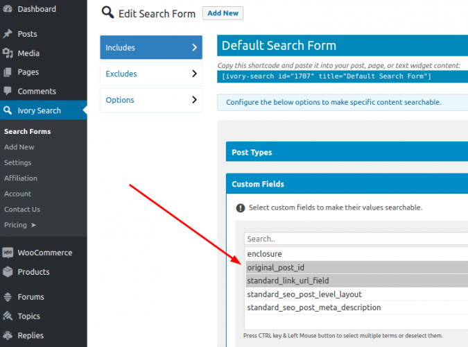 Search Custom Fields And Meta Boxes